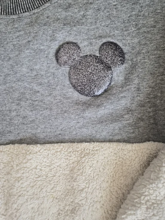 Disney Gray and White Teddy Fleece Spirit Jersey Medium - Picture 2 of 4